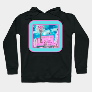 Pink passion palm tree Hoodie